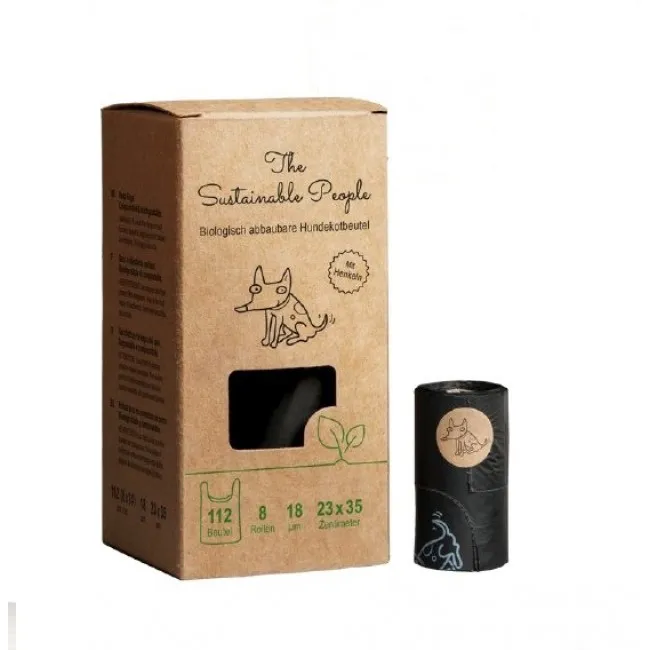 TSP 100% Kompostowalne torebki na odchody z rączkami - 112 SZT.